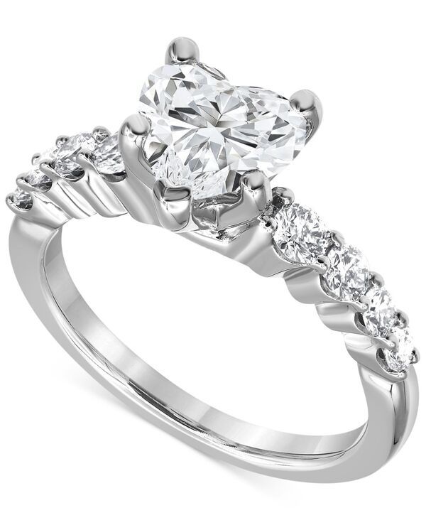 バッジェリーミシュカ レディース アクセサリー リング Badgley Mischka Certified Lab Grown Diamond Heart Engagement Ring 2 ctw