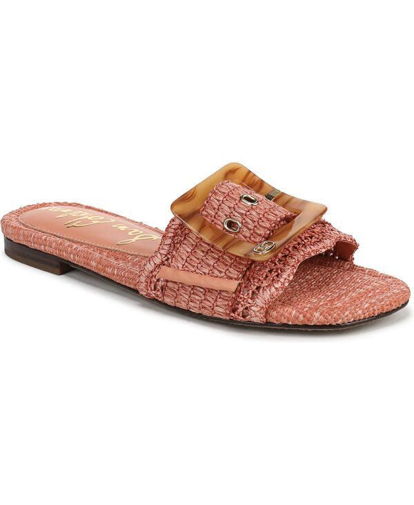 サムエデルマン レディース シューズ サンダル Sam Edelman Womens Bambi Raffia Buckle Slide Sandalshell Coral コーラル