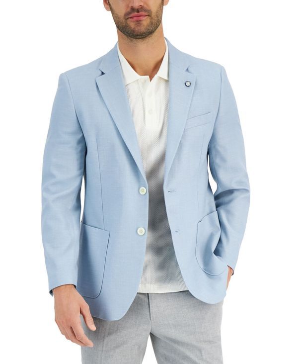 ナウティカ メンズ アウター ジャケット・ブルゾン コート Nautica Mens ModernFit Active Stretch Woven Solid Sport Coat Light Blu