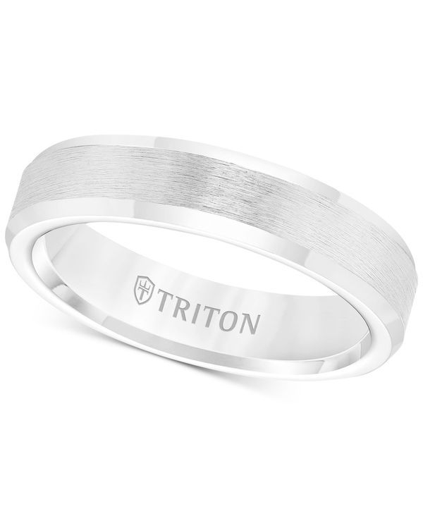トリトン メンズ アクセサリー リング Triton Mens White Tungsten Carbide Ring Wedding Band 5mm Tungsten ホワイト