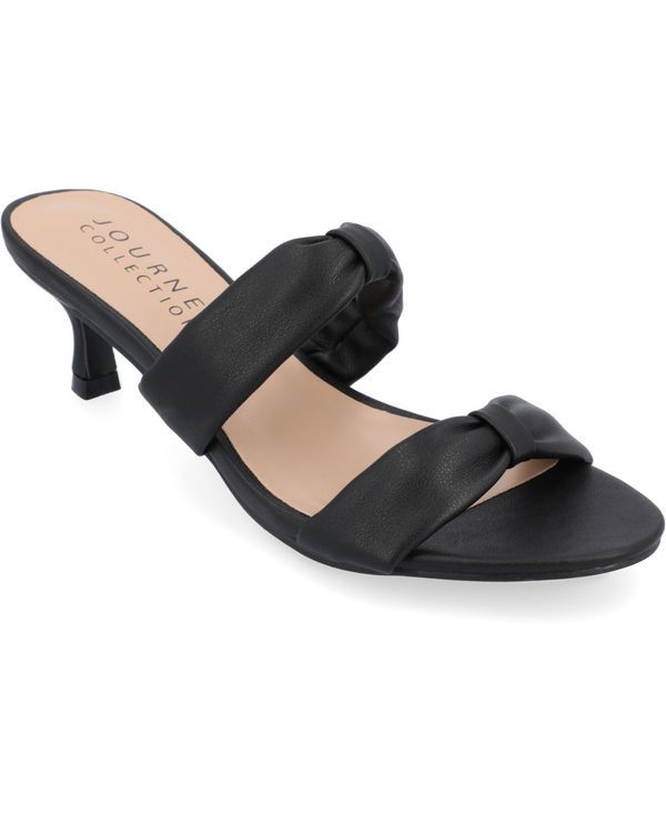 ジュルネ コレクション レディース シューズ サンダル ヒール Journee Collection Womens Dyllan Double Strap Kitten Heel Dress Sand