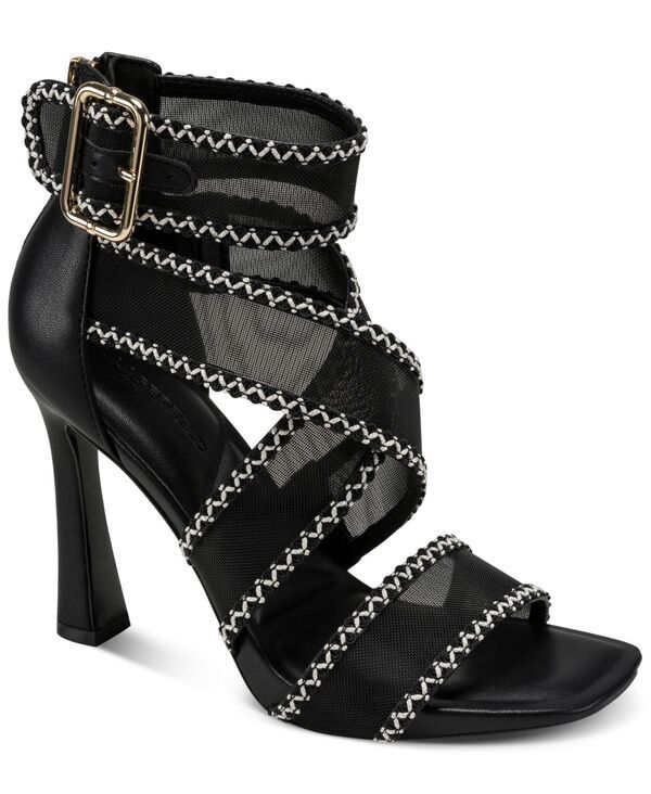 カール ラガーフェルド レディース シューズ サンダル アンクル ヒール KARLAGERFELD PARIS Womens Careliz Trim Ankle Heel Sandals Black