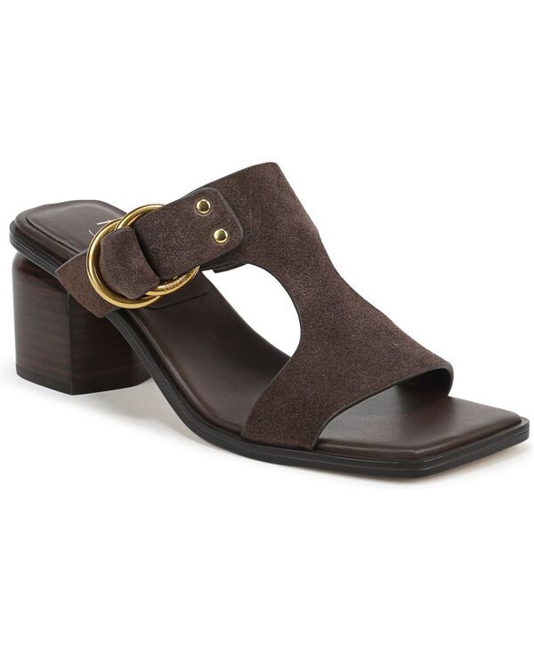 フランコサルト レディース シューズ サンダル Franco Sarto Womens Roux Square Toe Slide Sandals Umber Brown Suede ブラウン