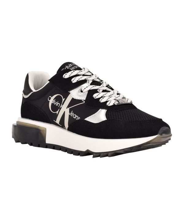 カルバンクライン レディース シューズ スニーカー レース ロゴ Calvin Klein Jeans Calvin Klein Womens Magalee Casual Logo LaceUp S