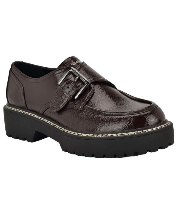 カルバンクライン レディース シューズ パンプス ローファー Calvin Klein Womensaundee Buckle Lug Sole Loafers Dark Wine ワイン