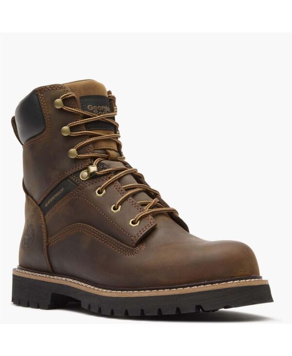 ジョージブーツ メンズ シューズ ブーツ・レインブーツ GEORGIA BOOT Mens Core 37 Waterproof Work Boot Brown ブラウン