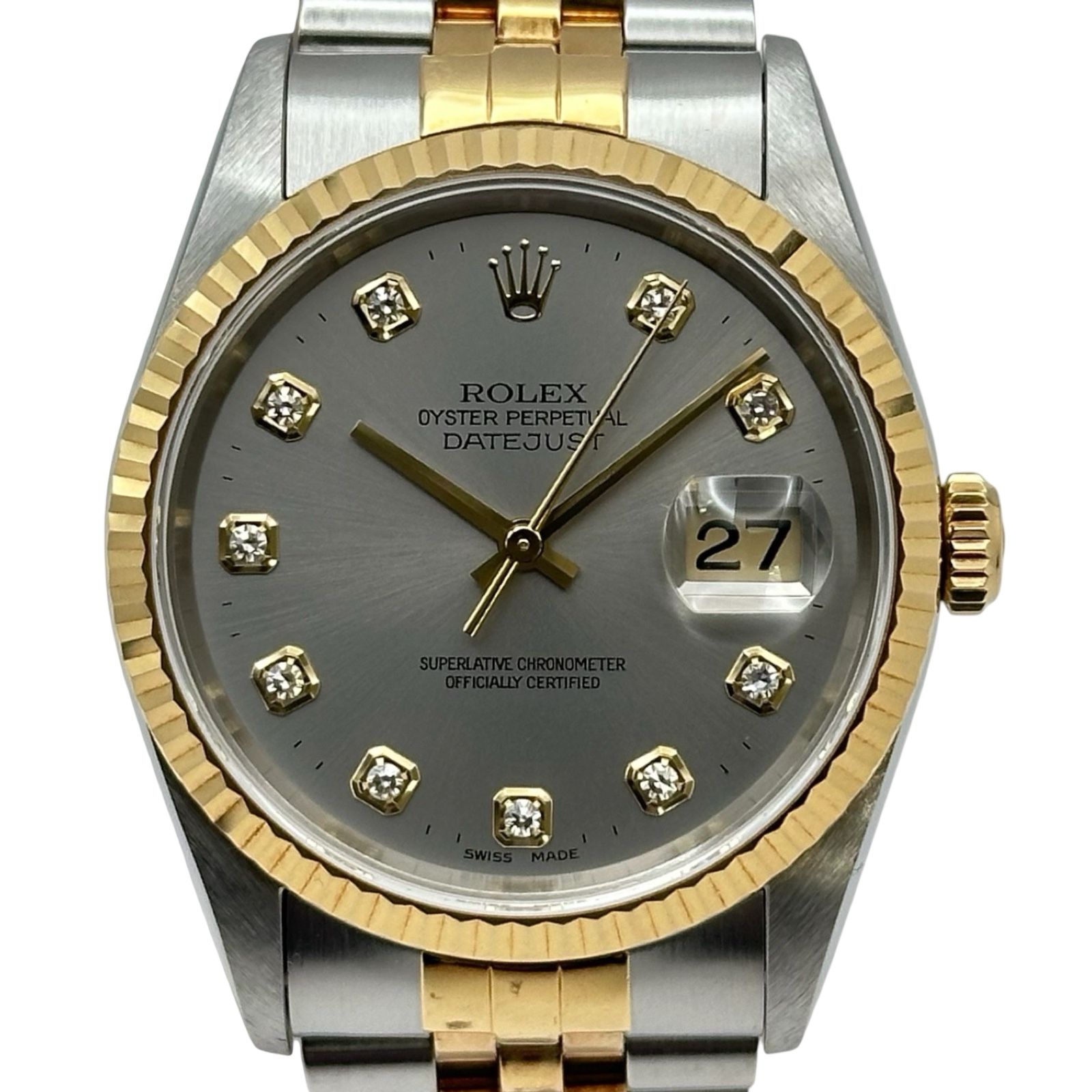 ロレックス ROLEX デイトジャスト 16233G シルバー ゴールド/ステンレススチール 自動巻き メンズ 腕時計