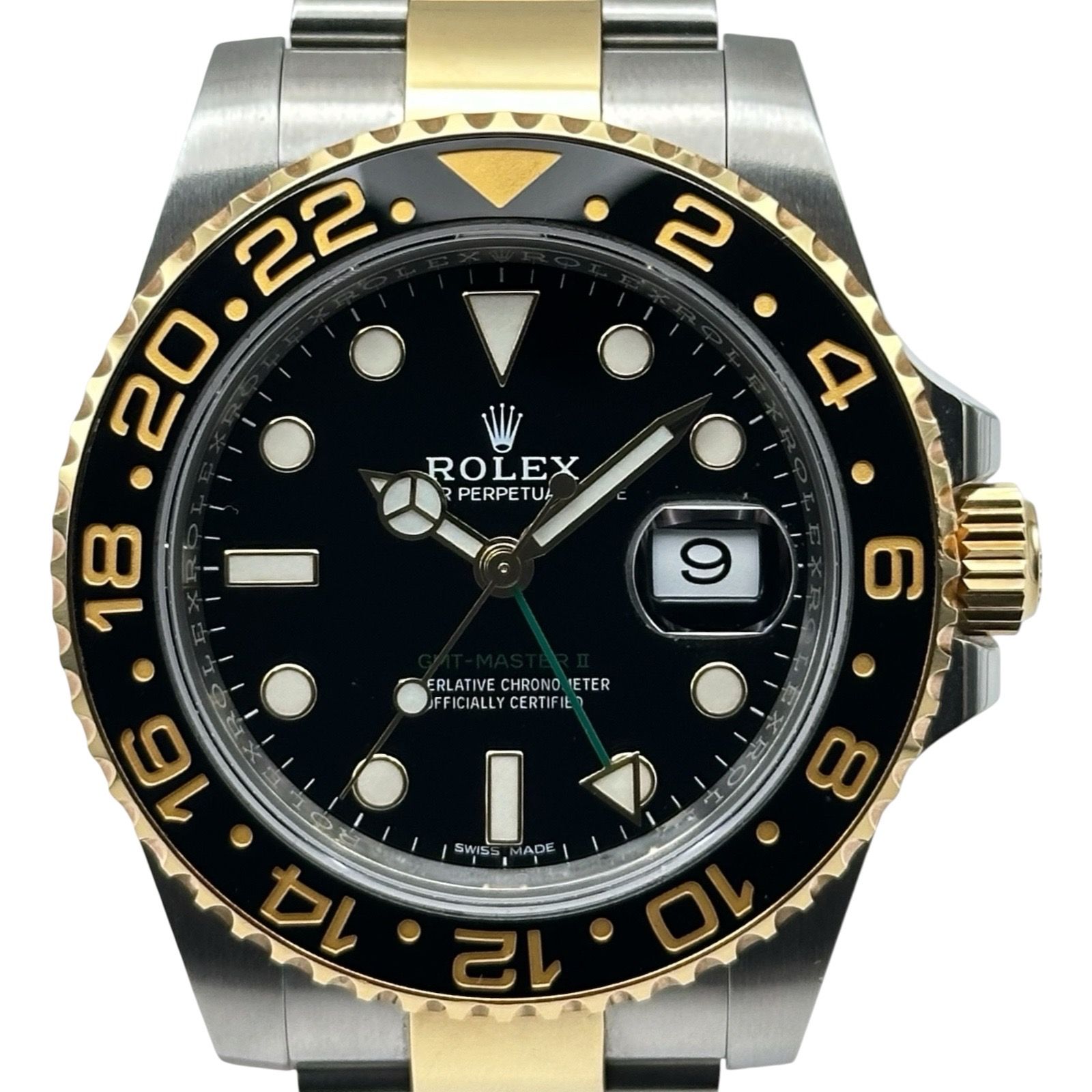 ロレックス ROLEX GMTマスター2 116713LN ブラック ゴールド/ステンレススチール 自動巻き メンズ 腕時計
