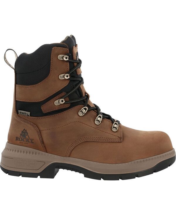 ロッキー メンズ シューズ ブーツ・レインブーツ ROCKY Mens Worksmart 8 Comp Toe Internal MET Guard Work Boot Crazy horse