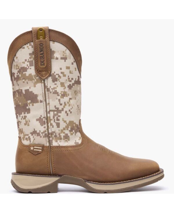 ドゥランゴ メンズ シューズ ブーツ・レインブーツ Durango Mens Rebel by Desert Camo Pullon Western Boot Dusty brown andesert