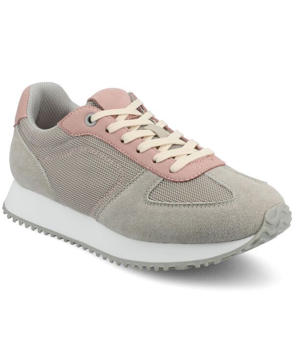 ジュルネ コレクション レディース シューズ スニーカー レース Journee Collection Womens Flow Lace Up Sneakers Light Gray グレー