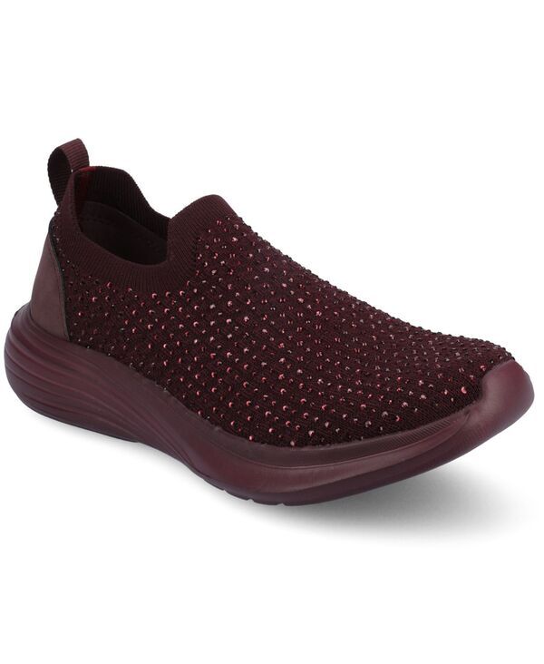 ジュルネ コレクション レディース シューズ スニーカー Journee Collection Womens Linnea Embellished Slip On Sneakers Wine Blin