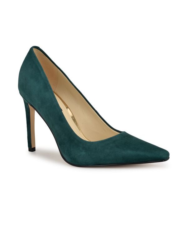 ナインウェスト レディース シューズ パンプス Nine West Womens Oraye Snip Toe Stiletto Pumps Dark Green Suede グリーン