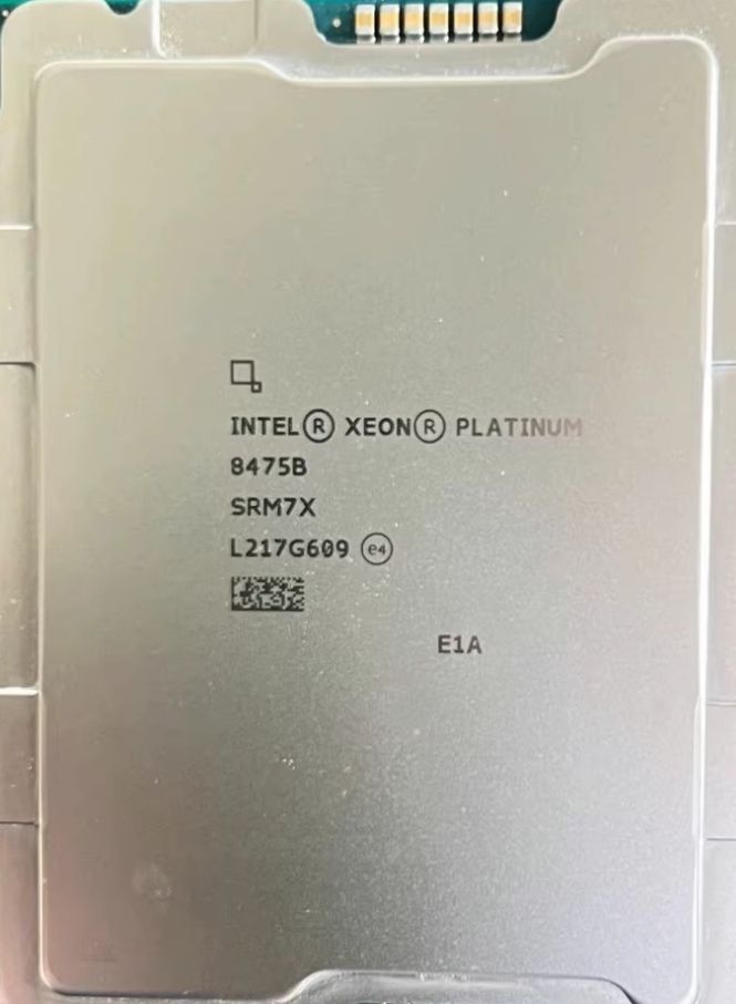 Intel Xeon Platinum 8475B 48C 2.7GHz LGA4189 97.5MB 350W DDR4-3200 10NM Similar Xeon Platinum