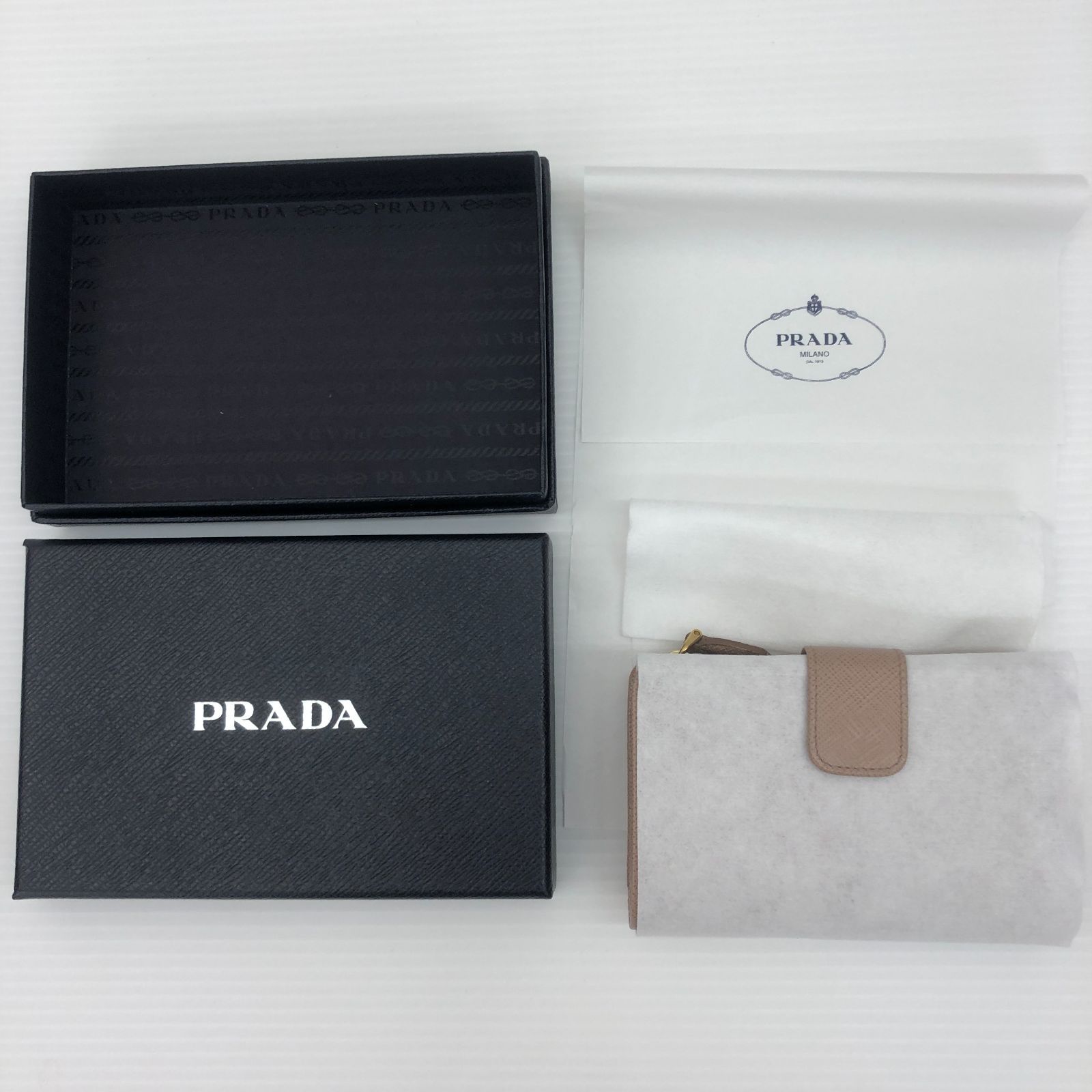 極美品 PRADA プラダ SAFFIANO METAL 1ML225 CIPRIA チプリア レザー 