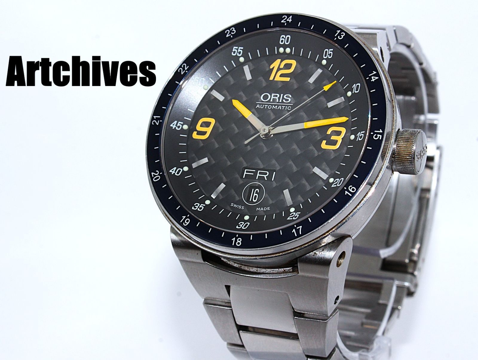 『VRW-1913』☆時計☆ORIS (オリス)☆635 7595 4194M☆ウィリアムズ デイデイト☆BK文字盤 メンズ 自動巻き 稼働品☆