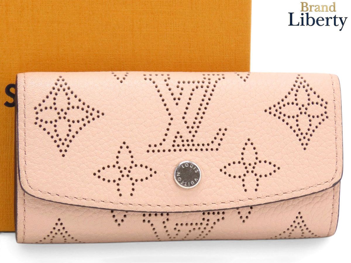 【新品同様】ルイヴィトン LOUIS VUITTON マヒナ ミュルティクレ4 4連キーケース キーリング キーホルダー マグノリア ピンク M64056