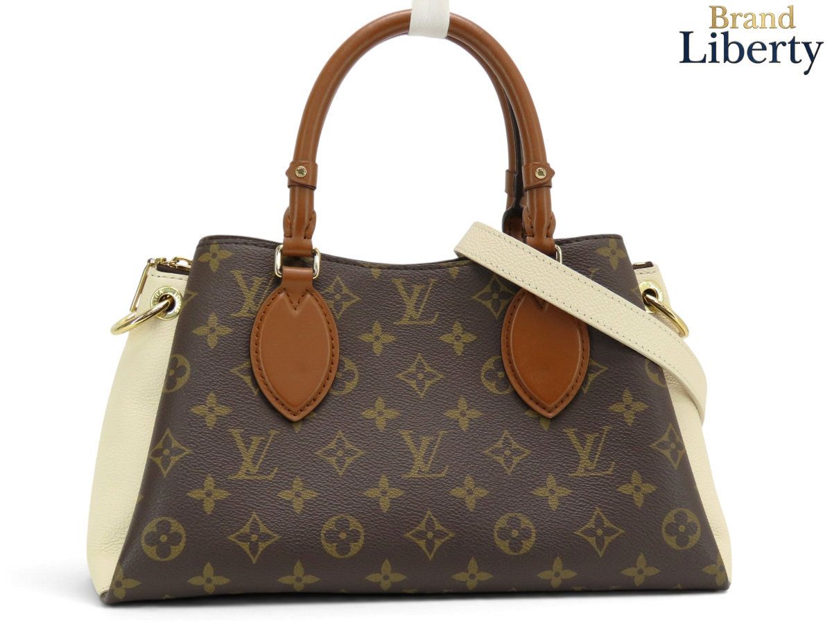 【レアほぼ新品】ルイヴィトン LOUIS VUITTON モノグラム ヴァンドーム BB 2WAY ハンドバッグ トートバッグ ショルダーバッグ ダークブラウン ブラウン クレーム PVC レザー M46495