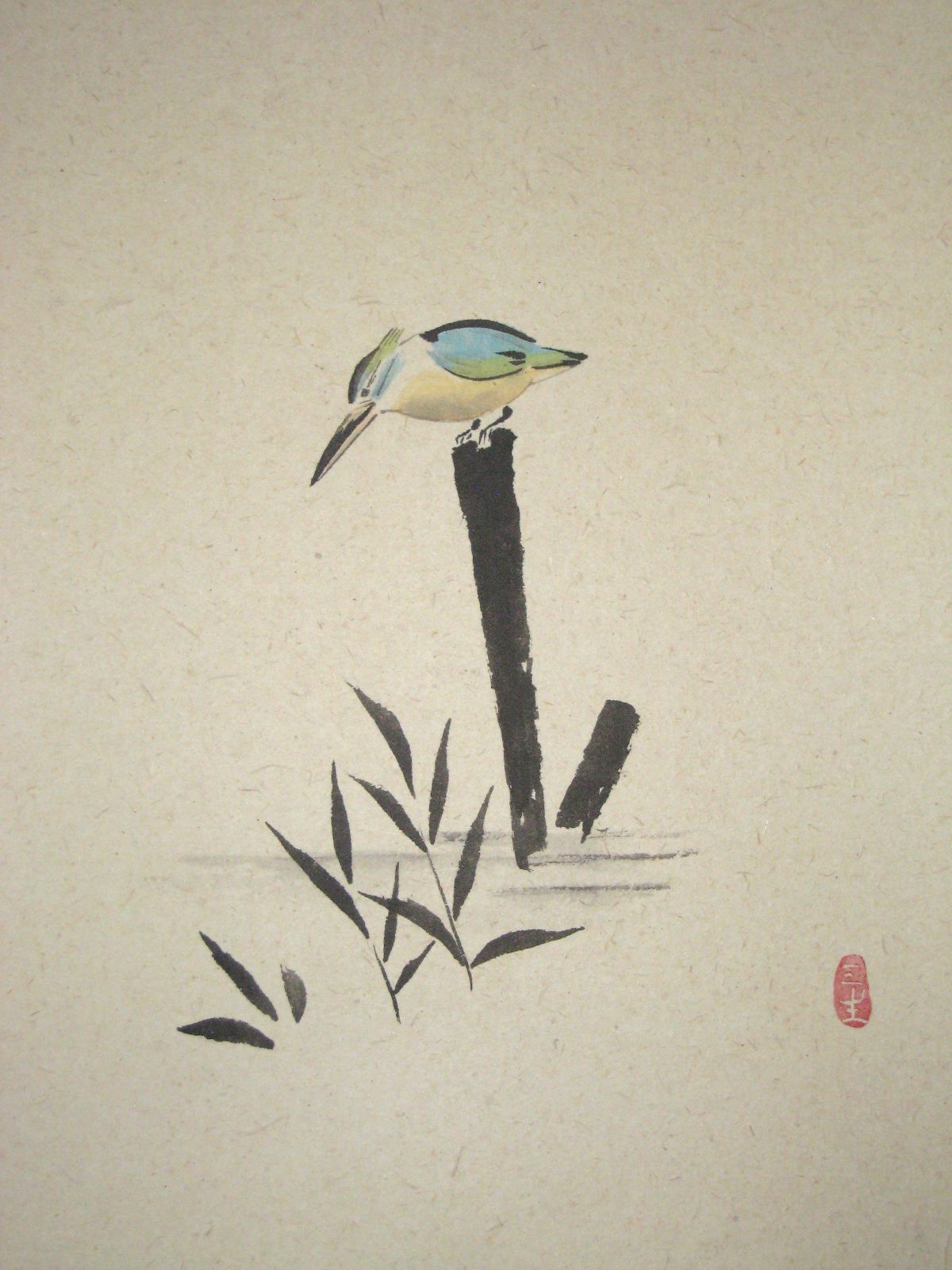 真筆・新品】茶掛け 茶掛 翡翠画賛 清流◇大徳寺派 極楽禅寺 住職 前