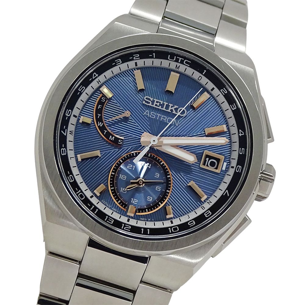 セイコー SEIKO アストロン ネクスタ― 8B63-0BH0 HAD002J 時計 メンズ ブランド ソーラー 電波 チタン シルバー ネイビー【中古】
