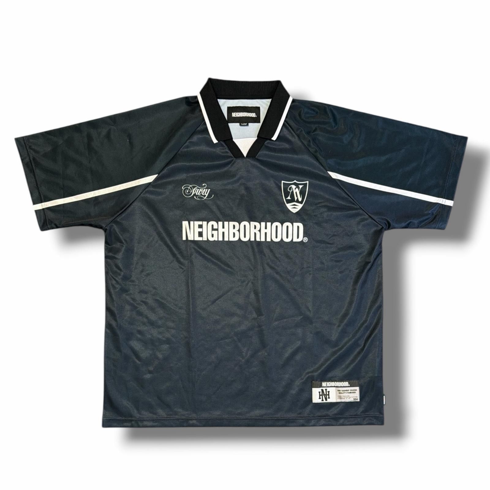 参考上代24200円 NEIGHBORHOOD 26SS GAME SHIRT SS ゲームシャツ 半袖シャツ Tシャツ ネイバーフッド 261FPNH-CSM14 ブラック XL （18392M）