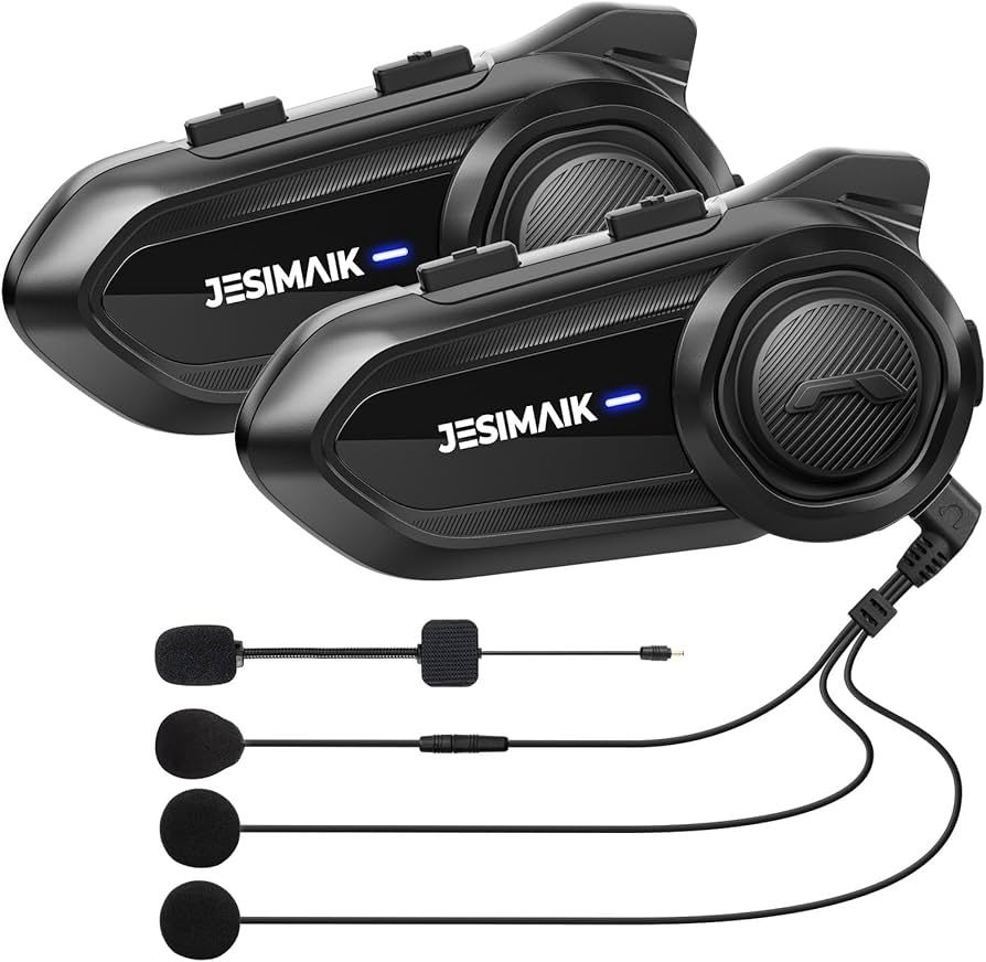 JESIMAIK バイク インカム R18Lite バイク用インカム 【相京雅行推薦】 2人同時通話 6台接続 FMラジオ 音楽共有 4種音楽効果 25H連続使用 7mm耳に快適スピーカー