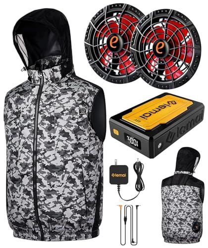 【新品】ファンバッテリー セット XLサイズ 超高出力48V 空調作業服 20V~48V 大風量 調節可能 ファン付きベスト遮熱-18℃ 大容量 急速充電器付き 暑さ対策 ca8233dc