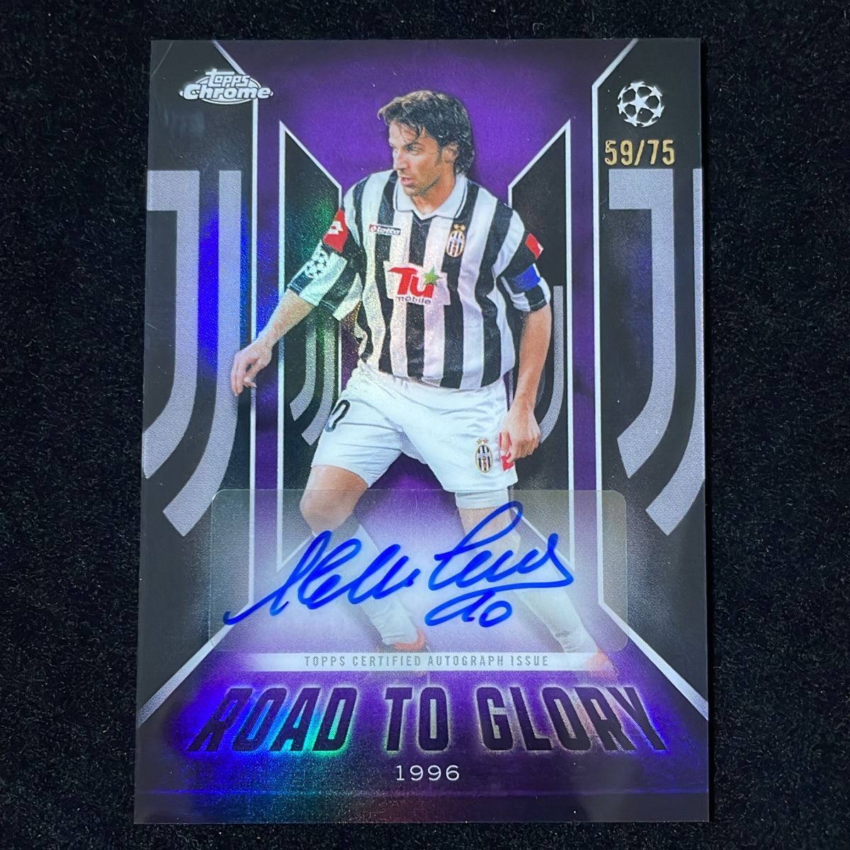 Alessandro del Piero アレッサンドロ・デル・ピエロ Topps Chrome UCC Road To Glory 2025-26 /75 Auto サイン 直筆 Juventus