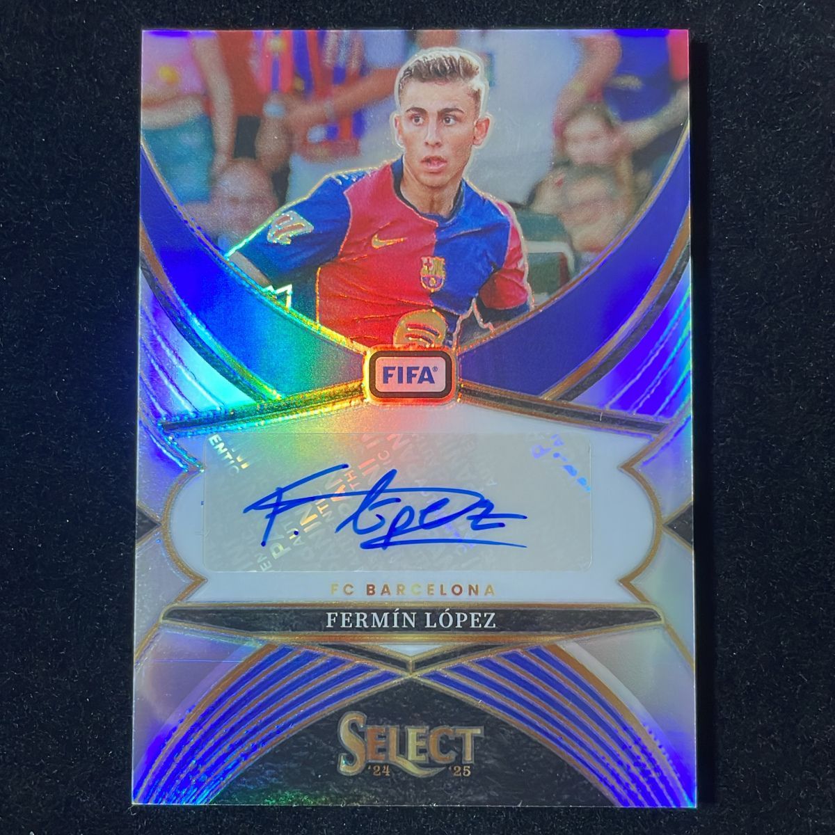 Fermin Lopez フェルミン・ロペス Panini Select FIFA 2024-25 Silver Auto サイン 直筆 FC Barcelona