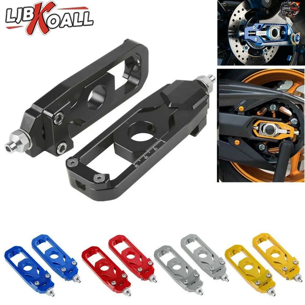 ヤマハ MT09 FZ-09 FZ09 TRACER 900 2013-2020 用モーターサイクルリアアクスルチェーンアジャスターテンショナーチェーンスプール