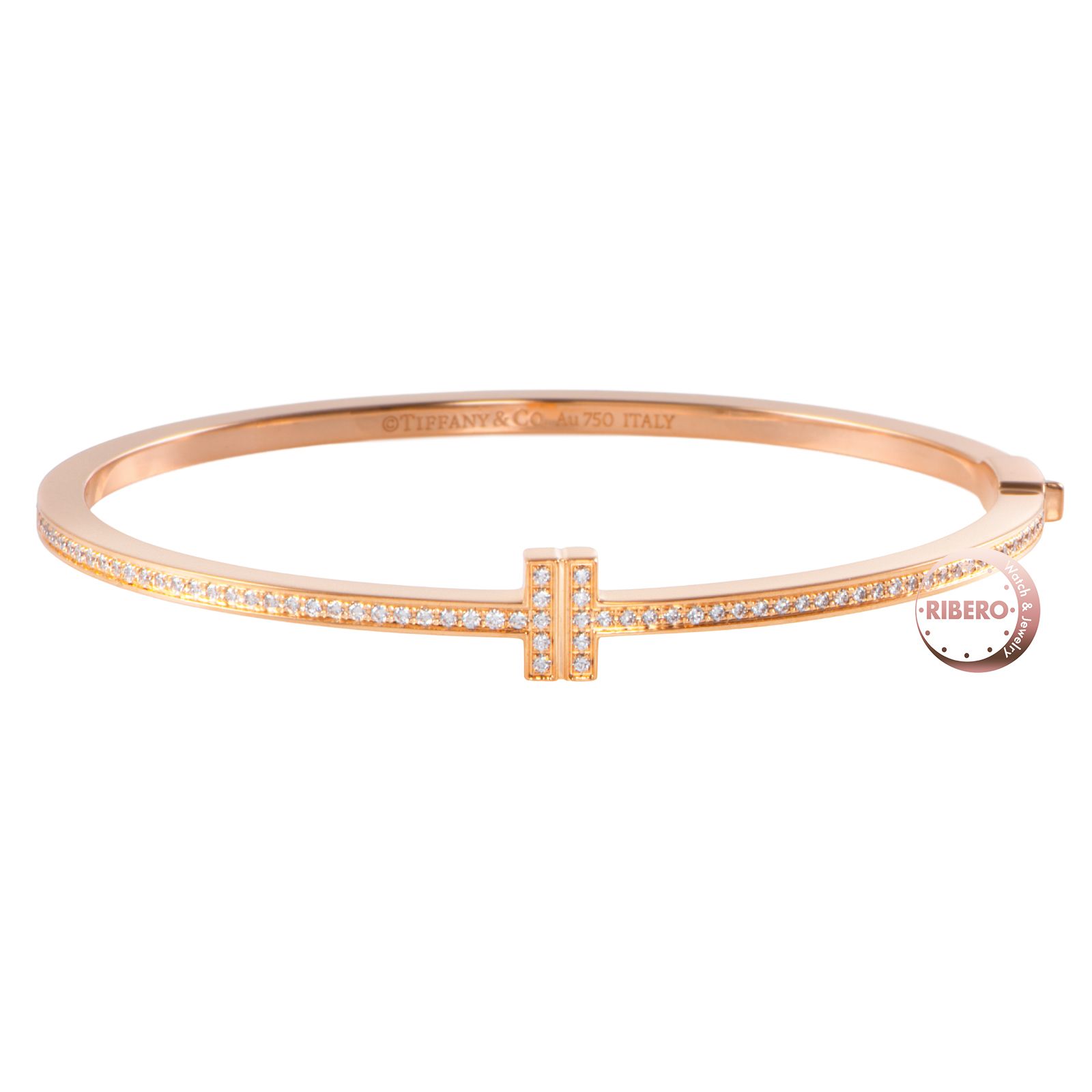 TIFFANY&Co. ティファニー Ｔトゥー バングル ブレスレット K18PG ダイヤモンド ピンク ゴールド【中古】 415,560円