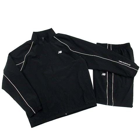 ニューバランス NEW BALANCE ウインドブレーカー ジャージ セットアップ ウーブン 裏起毛 ジャケット パンツ 黒 ブラック 2XL XL