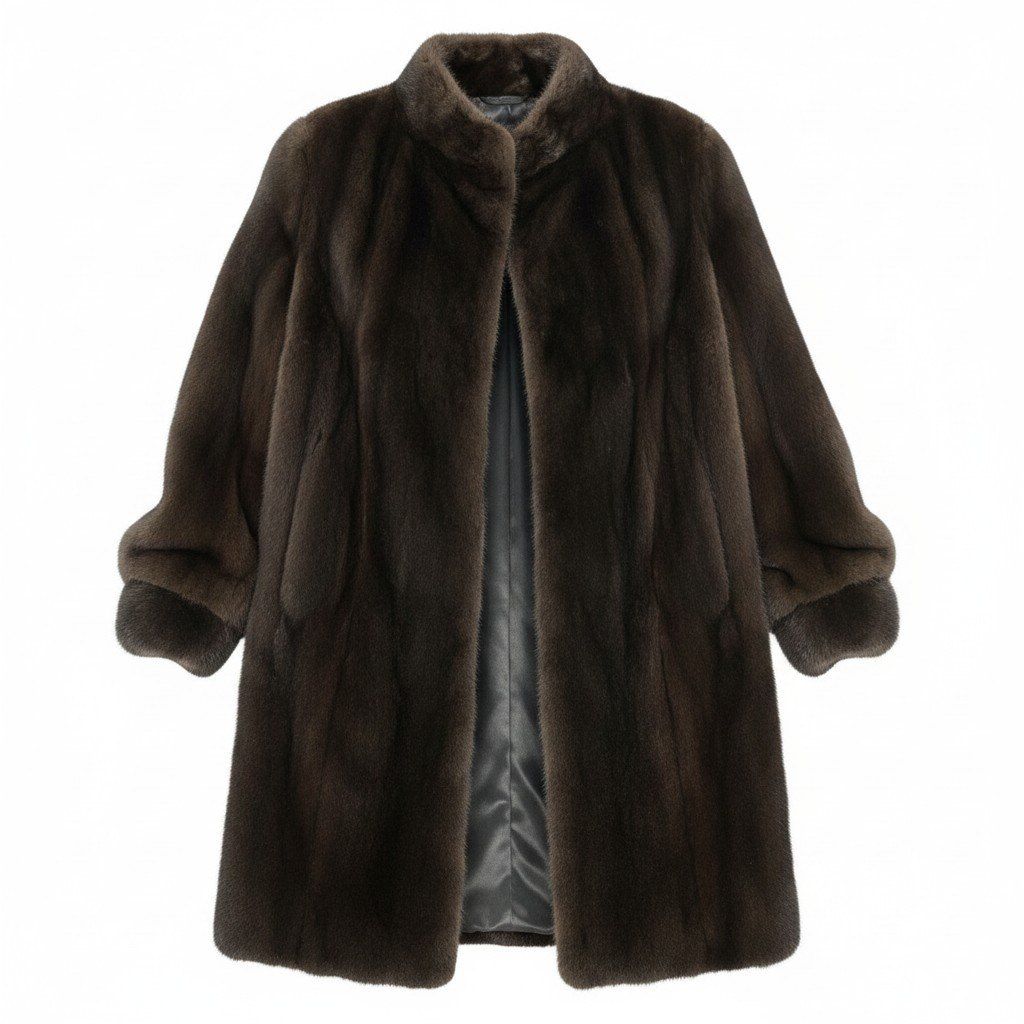 52f10 BLACK GLAMA ブラックグラマ ダークミンク ロングコート サイズF ブラックブラウン 最高級本毛皮 Mink Fur Long Coatt18r