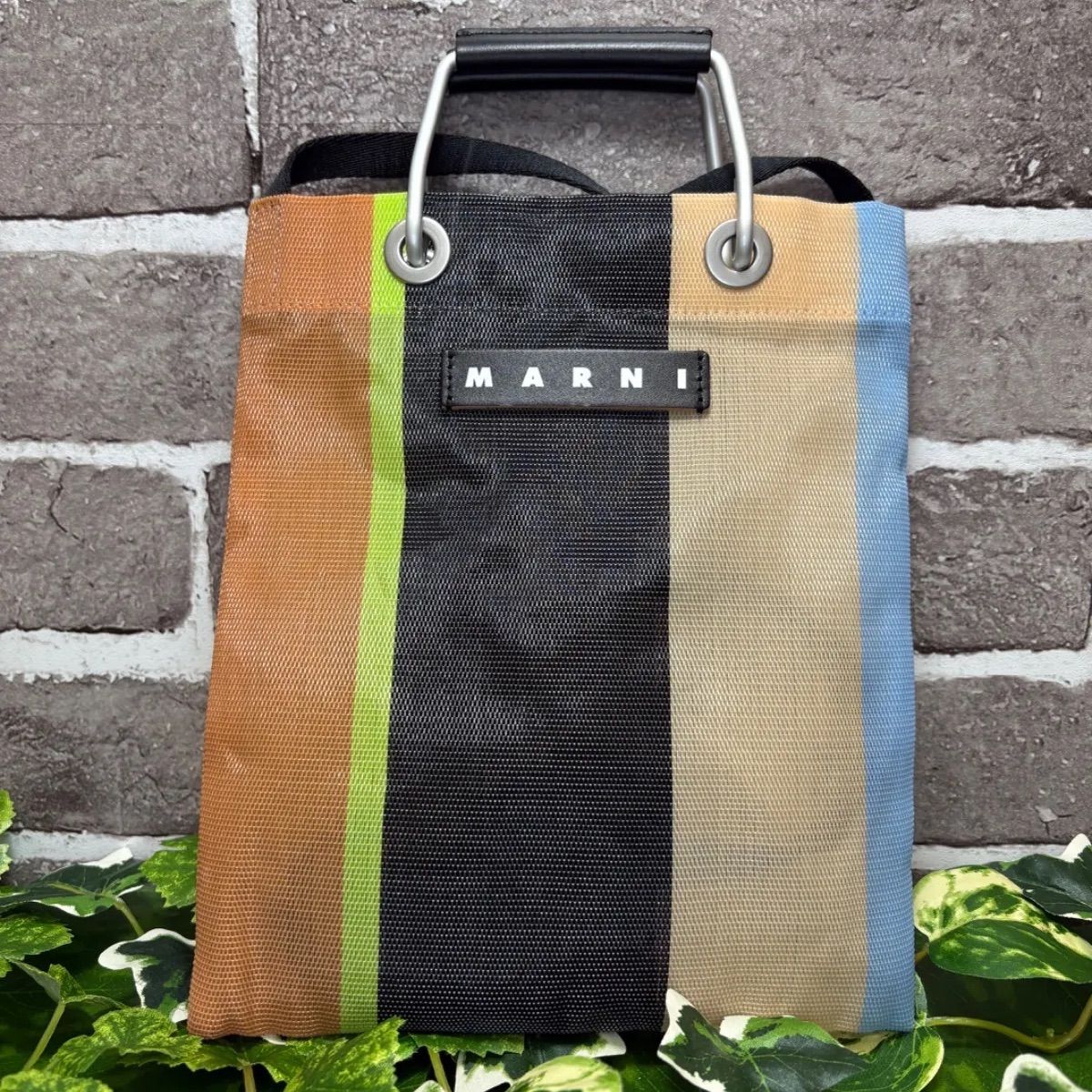 MARNI MARKET マルニ マーケット ストライプ ミニショルダーバッグ