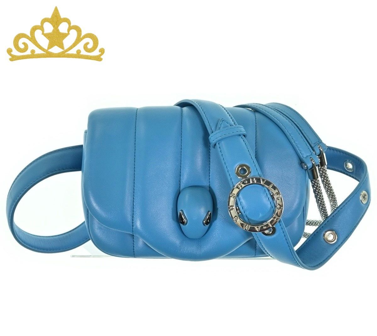 BVLGARI × AMBUSH セルペンティ 2WAY ショルダーバッグ ブルー レディース ブルガリ