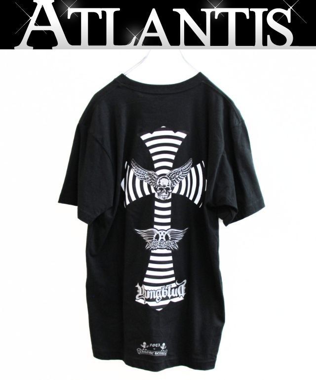 CHROME HEARTS 新宿店 新品 クロムハーツ フォティ YUNGBLUD AEROSMITH Tシャツ 半袖 メンズ size:M 黒 30671