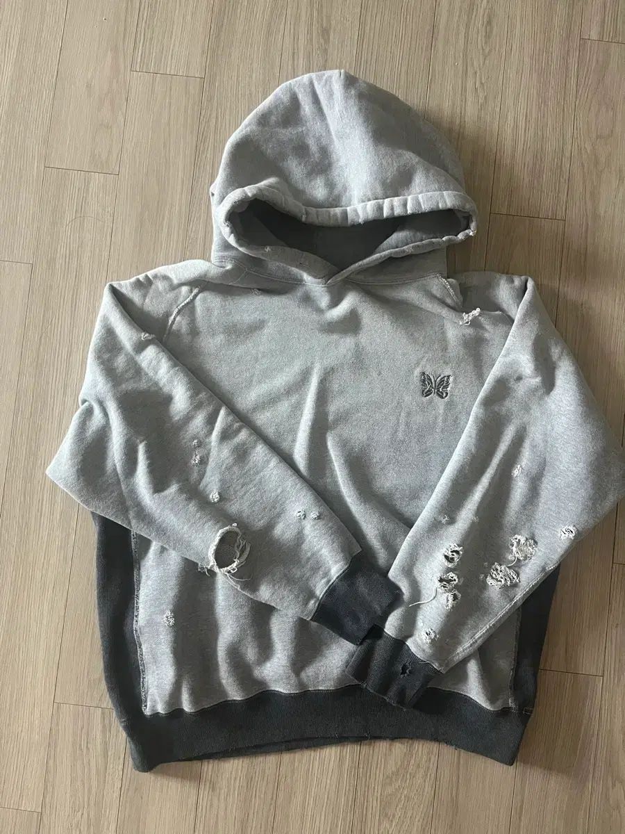 ニードルズ スタジオ 別注 トラック フーディー Tシャツ s グレー