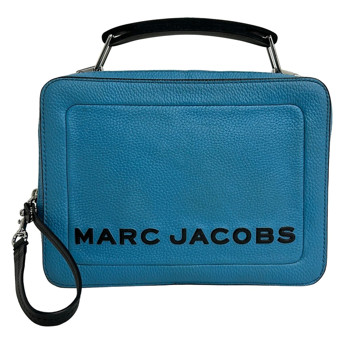 MARC JACOBS(マークジェイコブス) ハンドバッグ ザ・ボックス M0014841 ブルー×黒 レザー