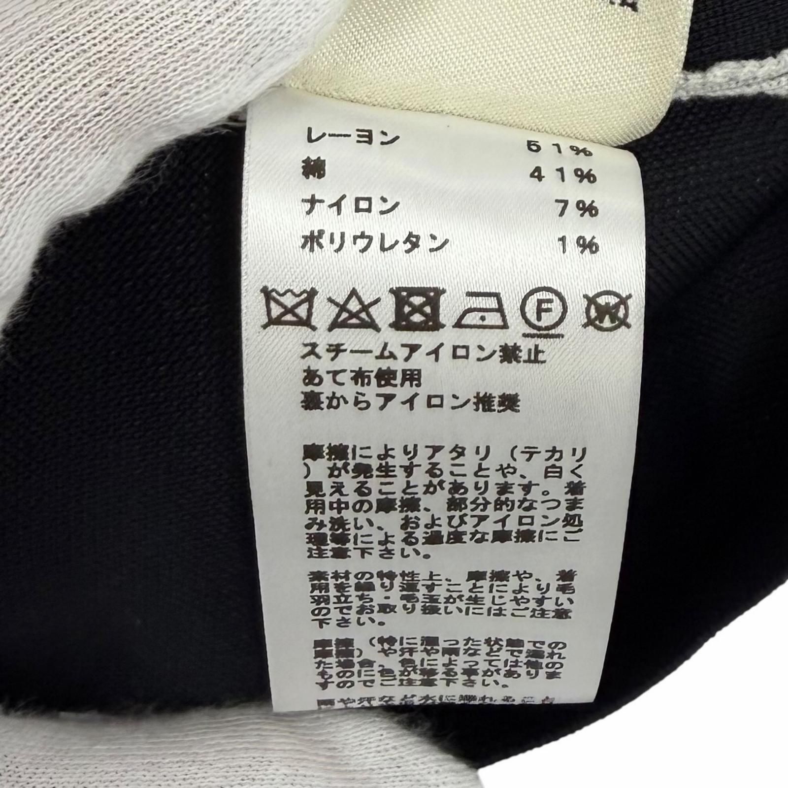 極美品☆HERMES エルメス バイカラー クルーネック ハイゲージ ニット 