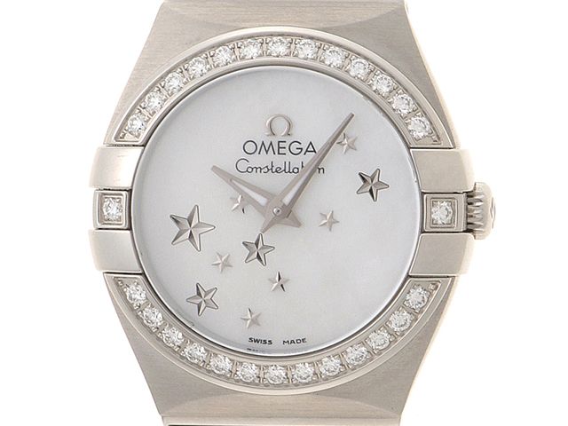 OMEGA オメガ コンステレーション 24 123.15.24.60.05.003 腕時計 ステンレススチール ホワイトシェル文字盤 クオーツ レディース【中古】472