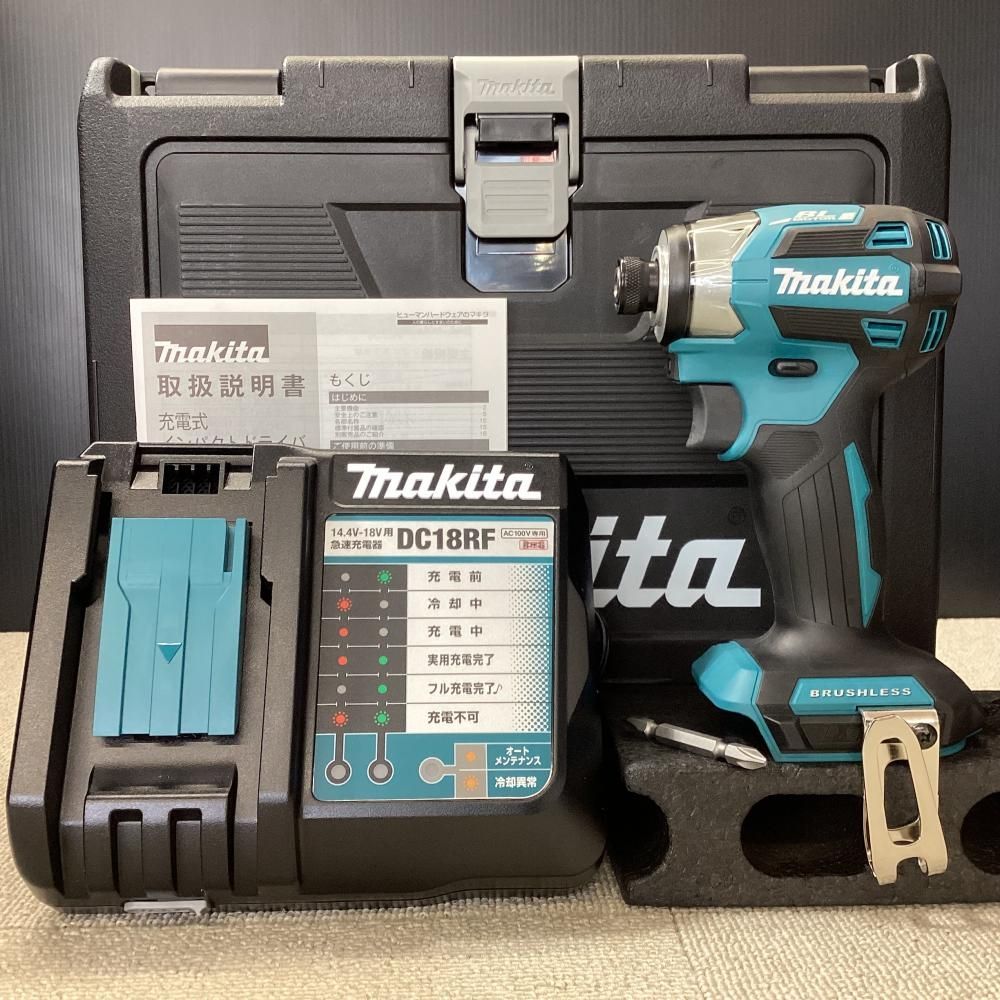 【未使用】makita/マキタ TD173D 18V充電式インパクトドライバ 青(本体+充電器+ケース)【203】