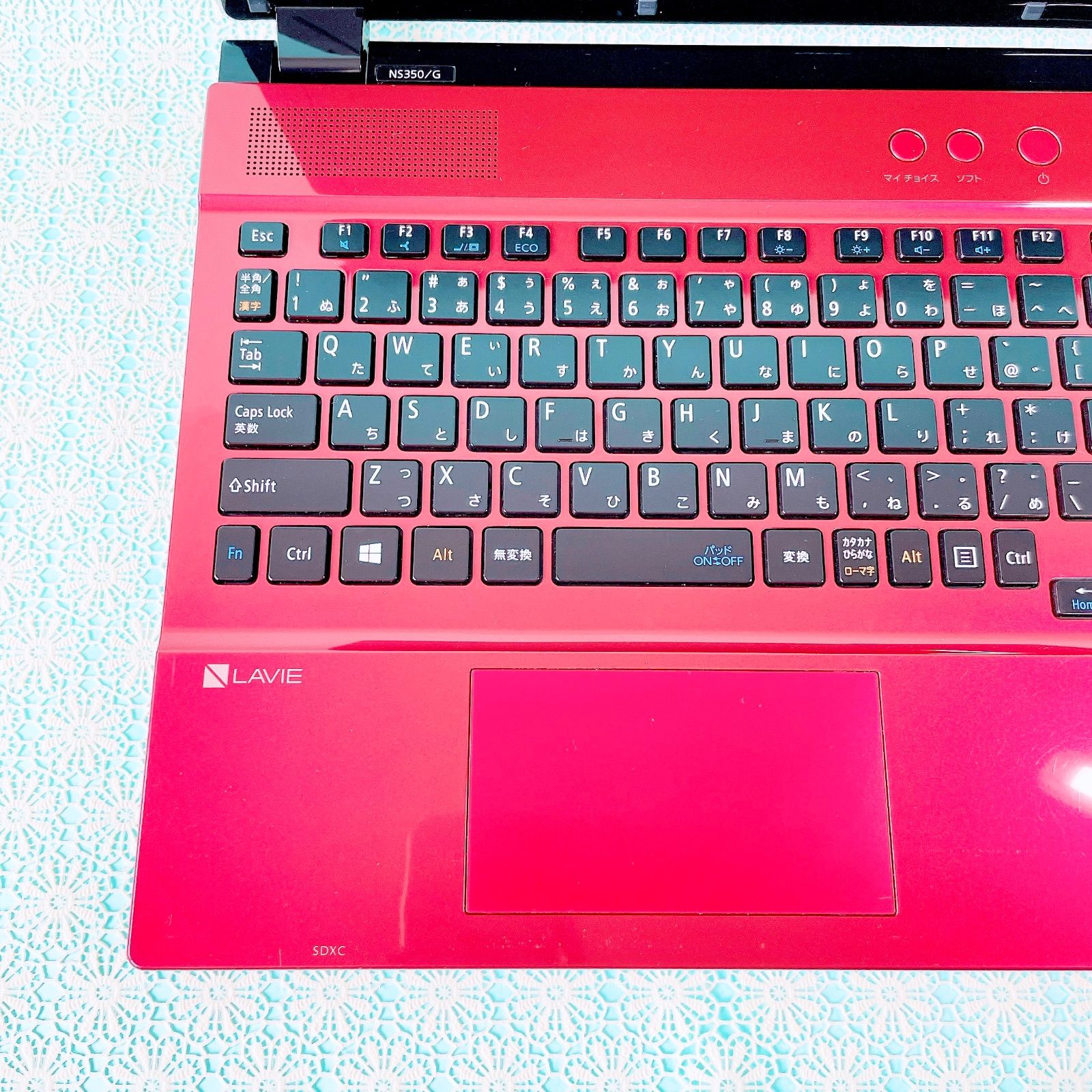 バッテリー良好‼️NEC大容量1TB ブルーレイ 赤ノートパソコン WEB