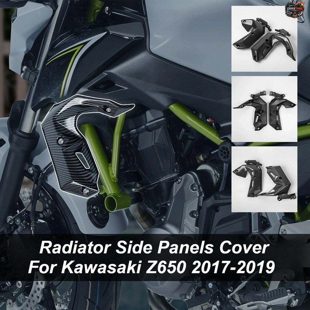 カワサキ Z650 2017-2019 用ラジエーターサイドカバー、Z650 用ラジエーターウォータータンクサイドパネル、左右フェアリングカウルキット