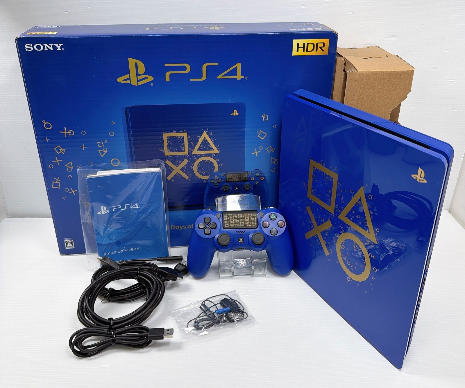 美品 プレステ4 本体 PS4 デイズ オブ プレイ リミテッドエディション FW13.50 遊べるセット 動作確認済み CUH-2100A ソニー プレイステーション4 PlayStation4 Days of Play 管理番号M2003