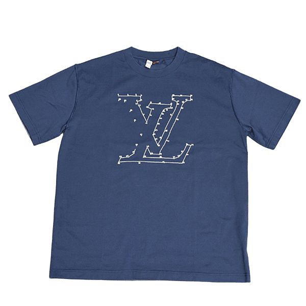 ルイヴィトン 衣料品 メンズ LVステッチ アンドエンブロイダリーTシャツ 半袖 XL ブルー系 1A83RO Louis Vuitton 中古 53,520円