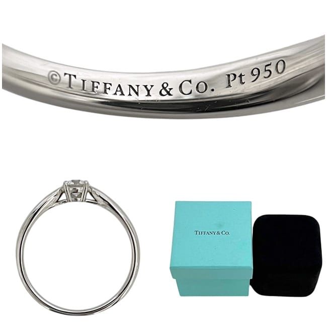 Tiffany & Co. Pt950 リング 2点セット ティファニー 指輪 ハーモニー リング 新品仕上げ済み JP11号 0.25ct