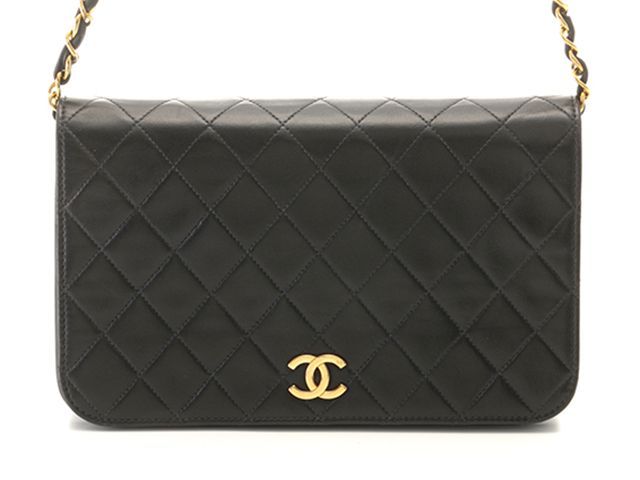 CHANEL シャネル バッグ マトラッセ23 プッシュロックフルフラップ チェーンシュルダー ブラック バッグ ショルダーバッグ ラムスキン ブラック/GP レディース【中古】471