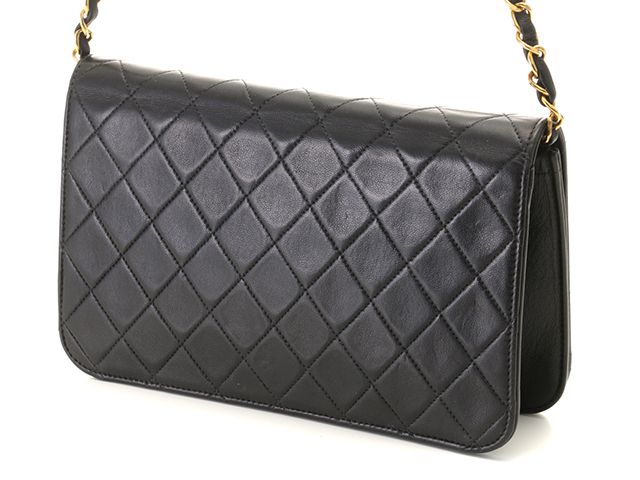 CHANEL シャネル バッグ マトラッセ23 プッシュロックフルフラップ チェーンシュルダー ブラック バッグ ショルダーバッグ ラムスキン ブラック/GP レディース【中古】471