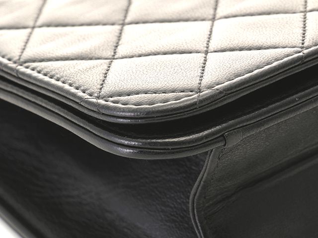 CHANEL シャネル バッグ マトラッセ23 プッシュロックフルフラップ チェーンシュルダー ブラック バッグ ショルダーバッグ ラムスキン ブラック/GP レディース【中古】471