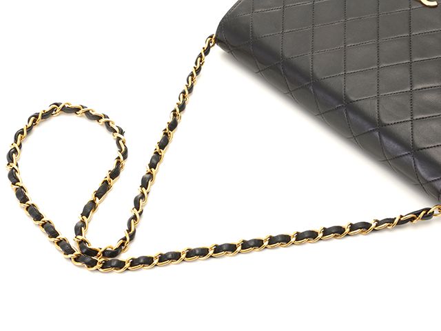 CHANEL シャネル バッグ マトラッセ23 プッシュロックフルフラップ チェーンシュルダー ブラック バッグ ショルダーバッグ ラムスキン ブラック/GP レディース【中古】471